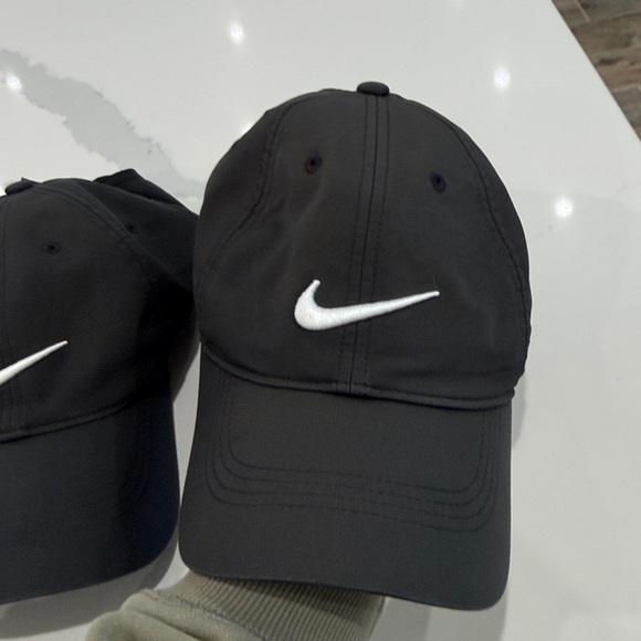 Nike Black Caps with White Swoosh-2 pack - Picture 6 of 11